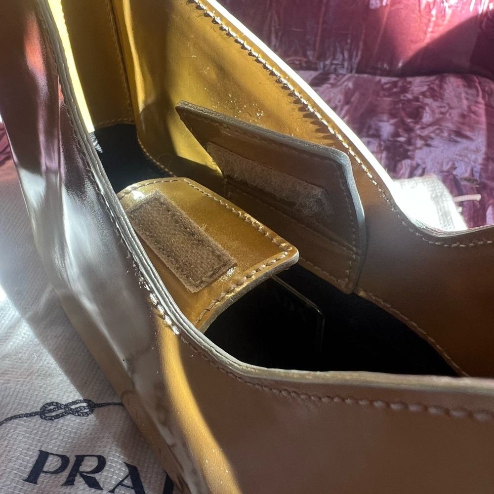 Prada Yellow Patent Leather Shoulder Bag - Picture 4 of 7